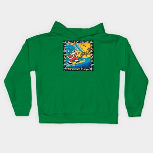 Surfing Santa Kids Hoodie